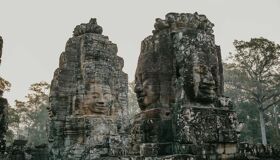 Angkor Thom Faces Statues, Siem Reap